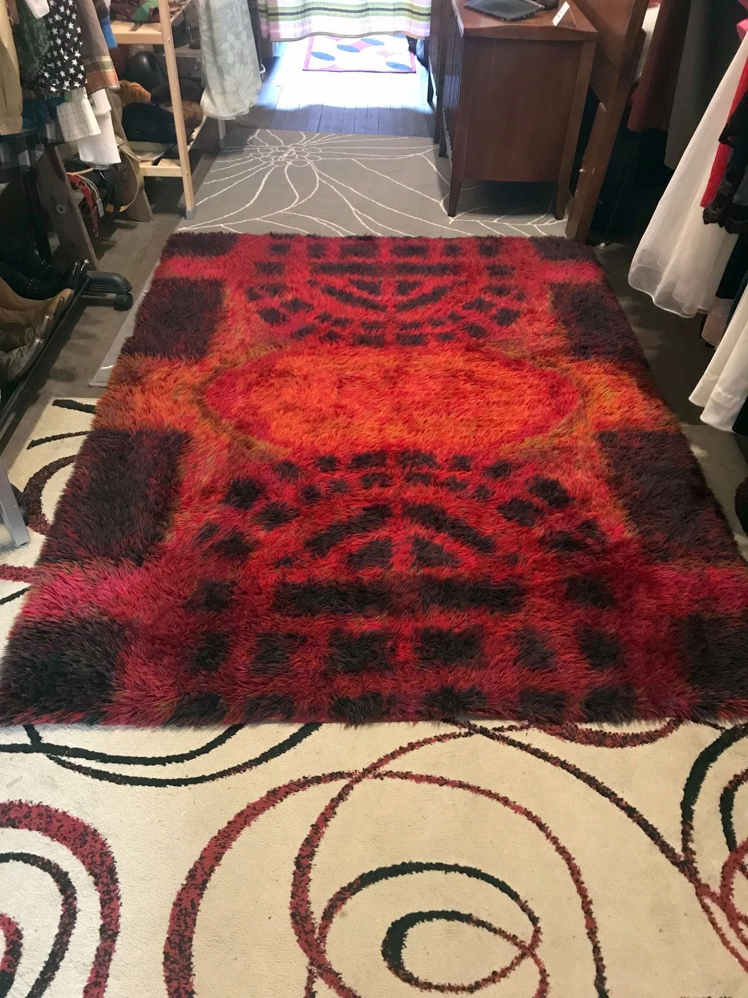 Vintage RYA Rug 6'x 4'6" Circa