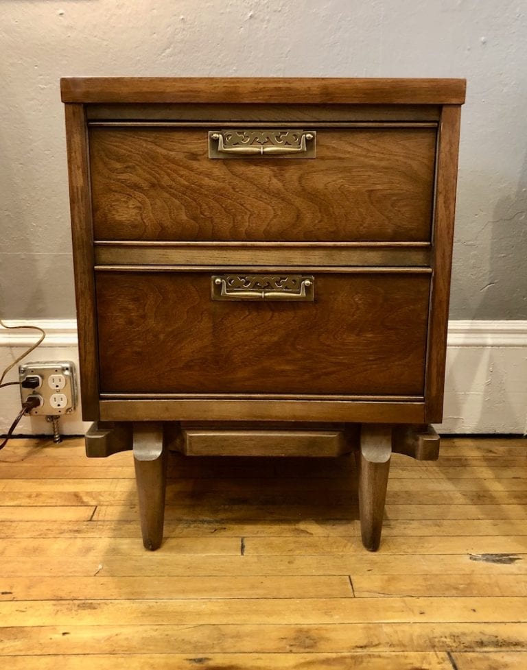 Vintage 2 drawer Nightstand 1960’s Circa