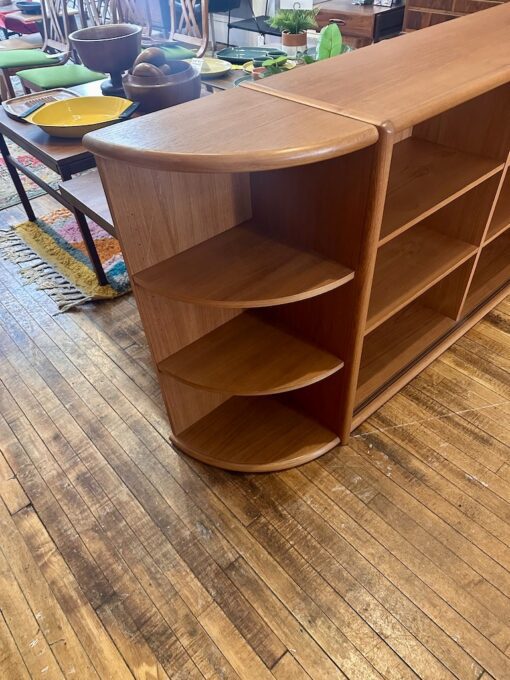 Large Danish Modern Teak Sideboard w/ Hutch Top by Poul Hundevad - Image 18