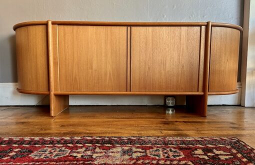 Large Danish Modern Teak Sideboard w/ Hutch Top by Poul Hundevad - Image 7