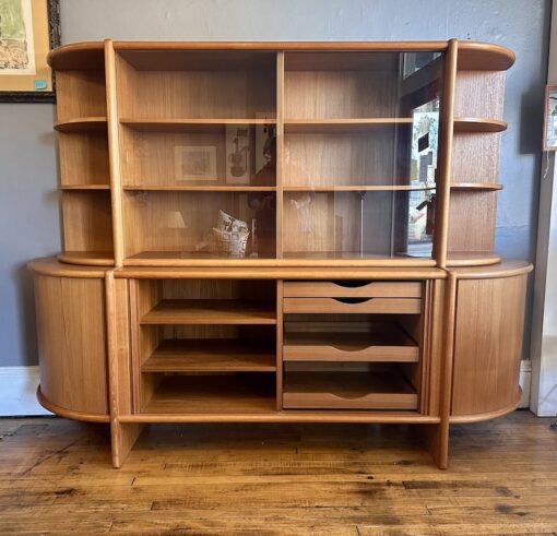 Large Danish Modern Teak Sideboard w/ Hutch Top by Poul Hundevad - Image 3