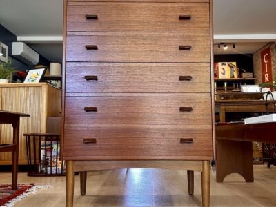1950s Danish Teak Highboy Dresser by Poul Volther