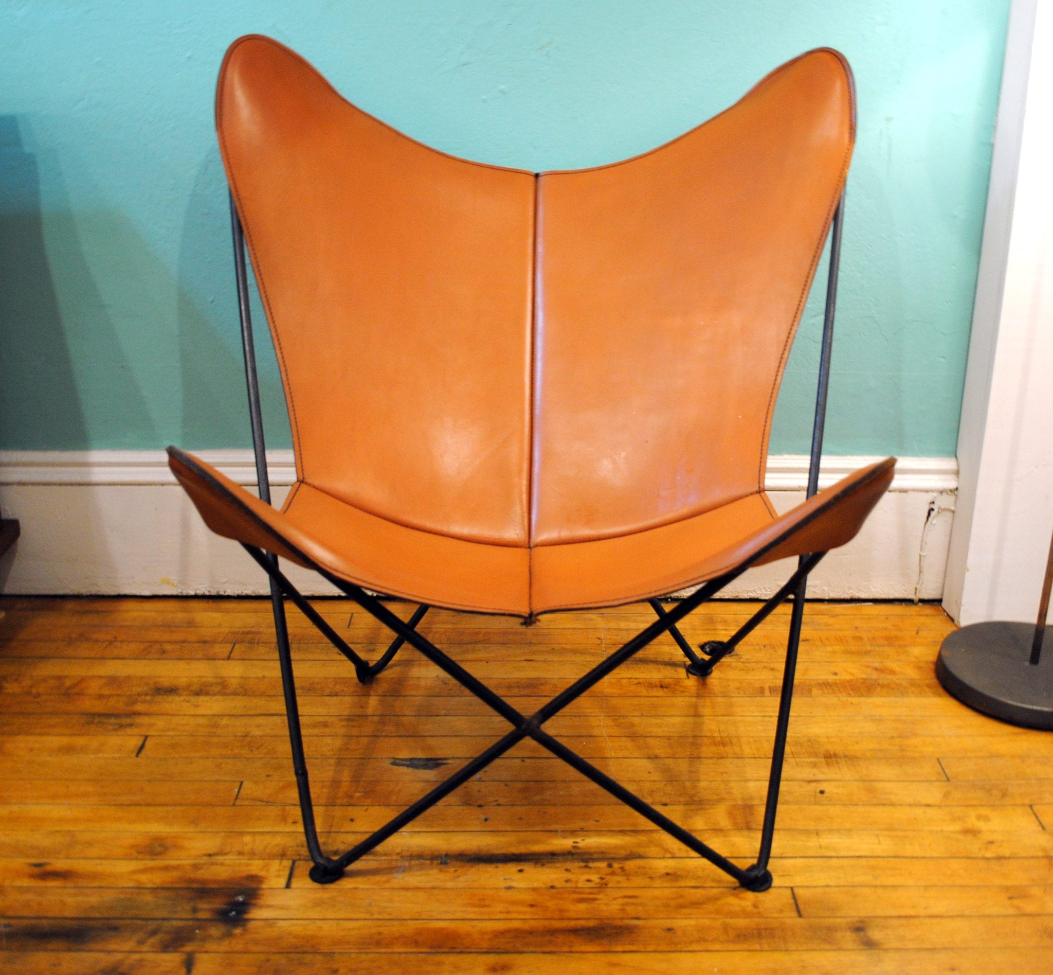 Vintage Leather Butterfly Chair Circa