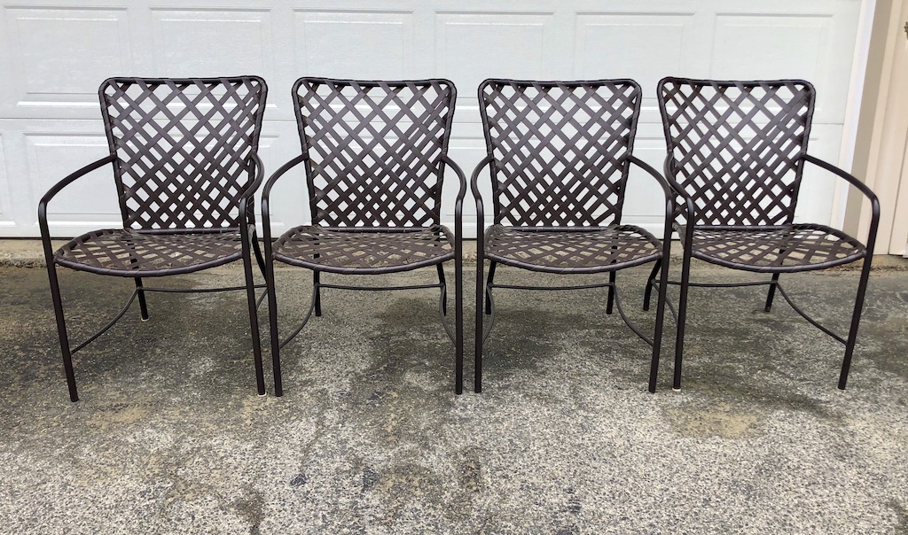 Set Of 4 Brown Jordan Tamiami Patio Chairs Circa - Brown Jordan Tamiami Patio Chairs