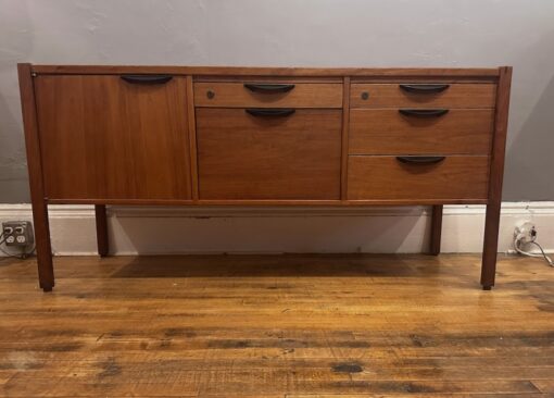 Mid Century Jens Risom Walnut Credenza w/ file cabinet - Image 2