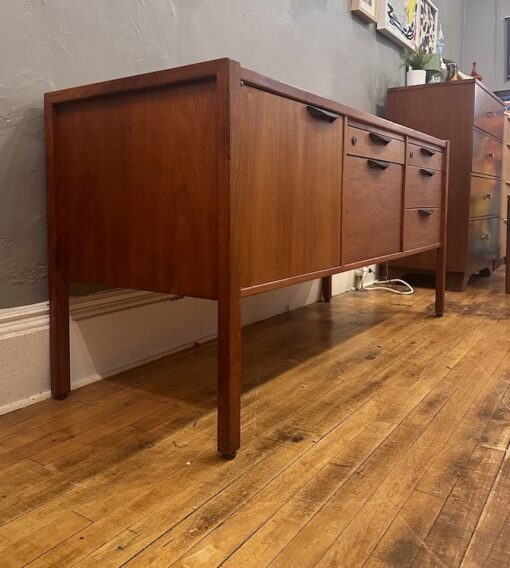 Mid Century Jens Risom Walnut Credenza w/ file cabinet - Image 3