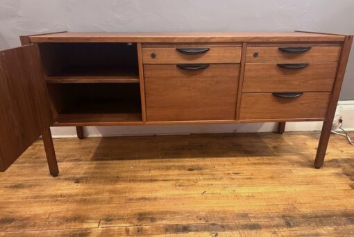 Mid Century Jens Risom Walnut Credenza w/ file cabinet - Image 6