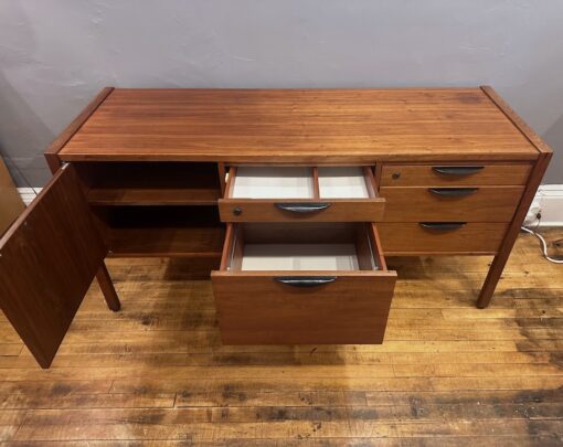 Mid Century Jens Risom Walnut Credenza w/ file cabinet - Image 8