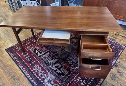 Mid Century Walnut Jens Risom Executive Desk