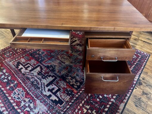 Mid Century Walnut Jens Risom Executive Desk - Image 13