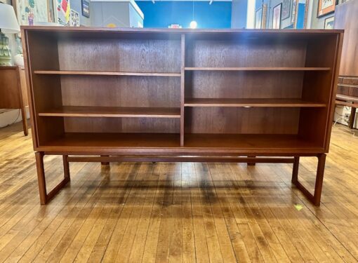 Danish Teak Display / Bookshelf w/Sliding Glass Doors - Image 2