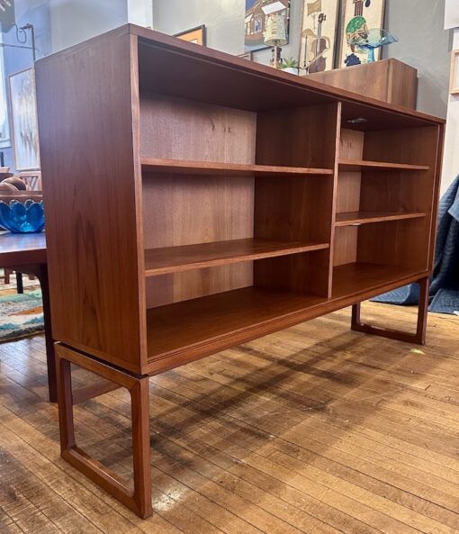 Danish Teak Display / Bookshelf w/Sliding Glass Doors - Image 3