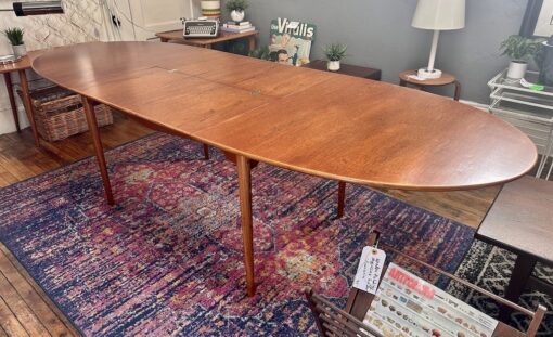 Danish Teak Expanding Dining Table with Butterfly Leaf - Image 12