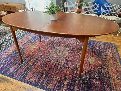 Danish Teak Expanding Dining Table with Butterfly Leaf