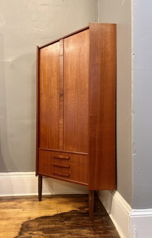 Danish Modern Teak Corner Cabinet - Image 2