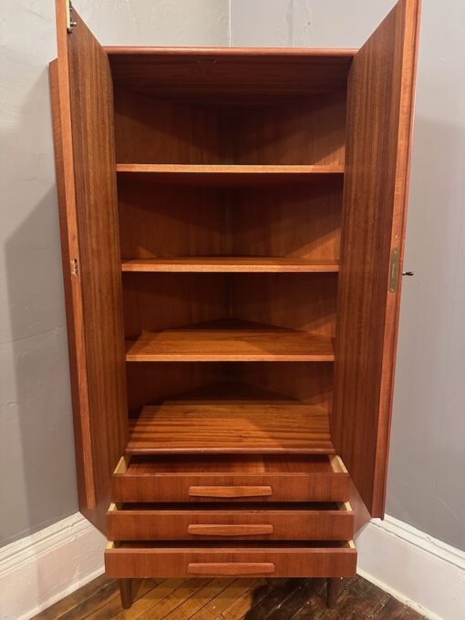 Danish Modern Teak Corner Cabinet - Image 10