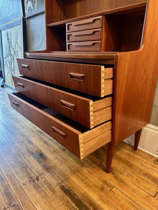 Danish Teak Bookcase/Secretary by BRDR Larsen Møbelfabrik 1960s - Image 7