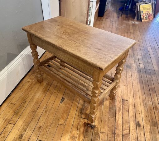 Danish Oak Petite Side Table w/ 3 drawers - Image 3