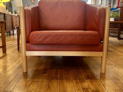 Danish Leather Armchair by Stouby