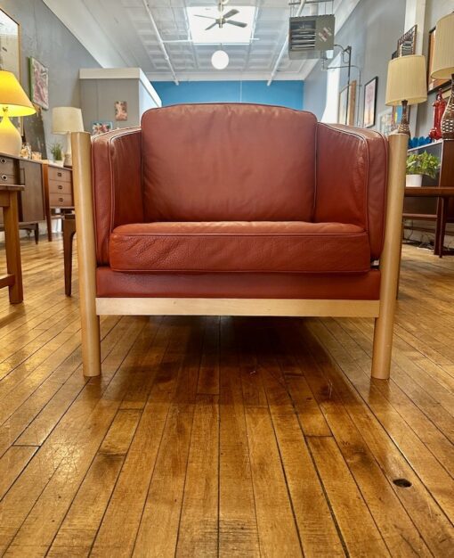 Danish Leather Armchair by Stouby