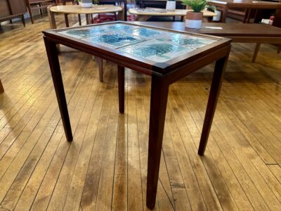Danish Rosewood & Tile Side Table