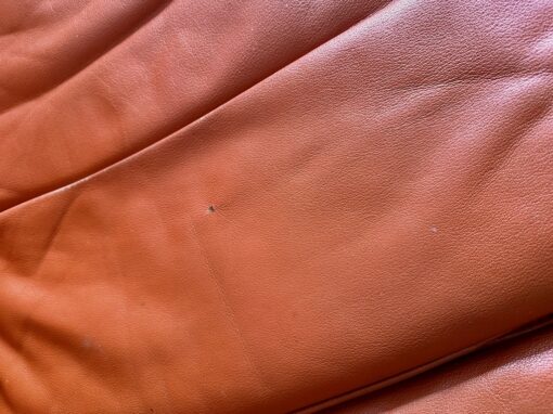 Danish Leather & Beech Three Seater Sofa by Stouby - Image 9