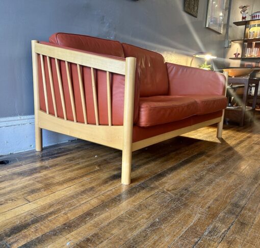 Danish Leather Loveseat by Stouby - Image 4