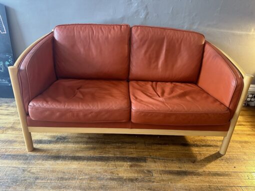 Danish Leather Loveseat by Stouby - Image 2