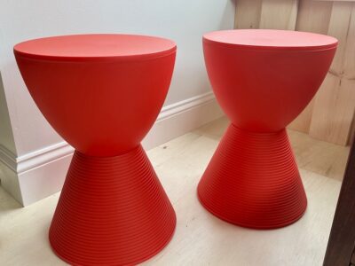 Modern 'Haste' stool/side table with storage