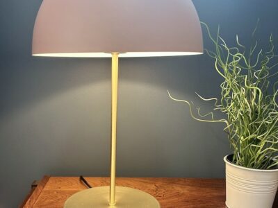 'Ideal' Scandi Metal Desk/Table Lamp(Pink & Gray available)