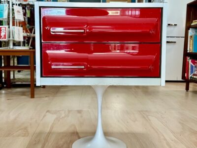 1970s Space Age Two Drawer Stand w/ Tulip Base
