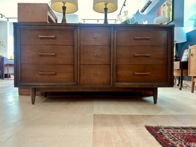 Mid Century Walnut Lowboy/Dresser by Huntley Furniture