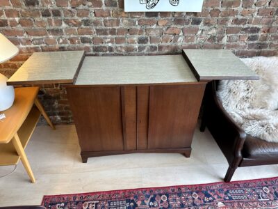 Mid Century Modern "Hideaway" Walnut Bar Cabinet
