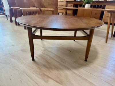 Mid Century Round Walnut Coffee Table