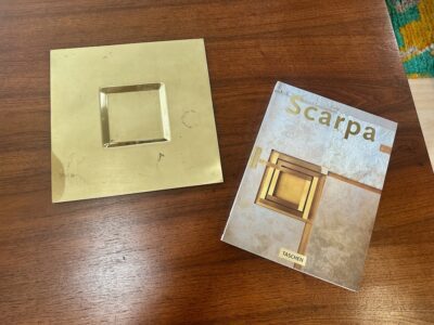 Carlo Scarpa Brass Centerpiece Tray Design