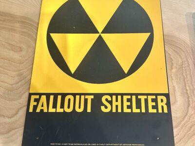 Authentic 1960's Era Civil Defense Fallout Shelter Sign