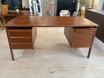 Danish Teak Executive Desk by G.V. Gasvig