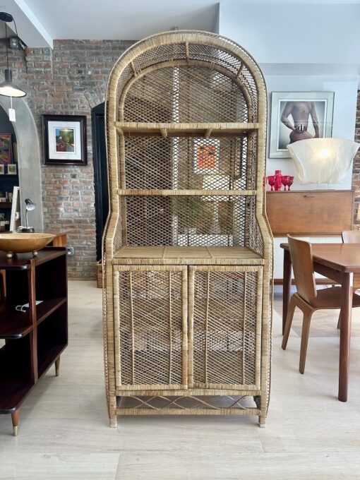 Upcycle Rattan Bookcase Vintage Rattan/Wicker Bookcase/ Etagere' | Circa