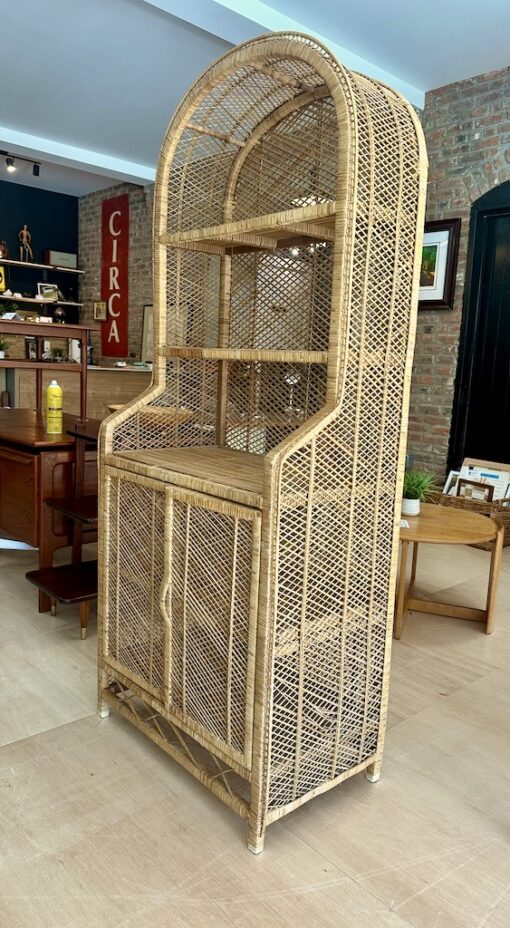 Upcycle Rattan Bookcase Vintage Rattan/Wicker Bookcase/ Etagere' | Circa