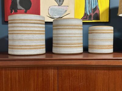 Vintage 1970s Londa Weisman Ceramic Canisters