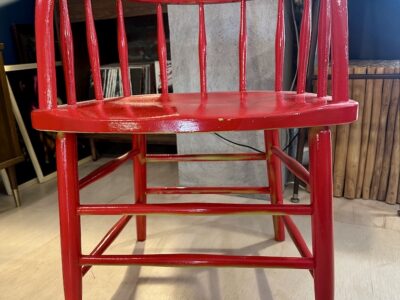 Bright Red Firehouse Windsor Chair