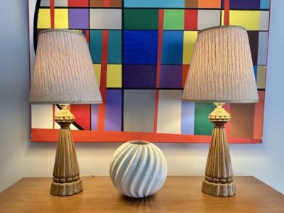 Pair of 1960s Ceramic Boudoir Lamps