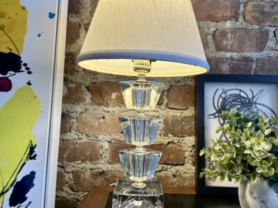 1940's Stacked Glass Table / Boudoir Lamp