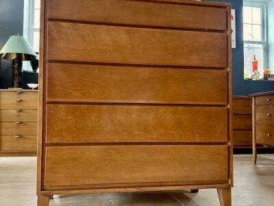 5 Drawer Birch Highboy by Leslie Diamond for Conant Ball