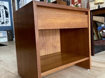 Single Drawer Danish Teak Nightstand