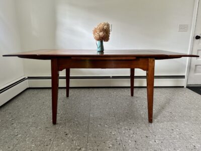1950s Solid Cherry Extension Dining Table JB Van Sciver Co.