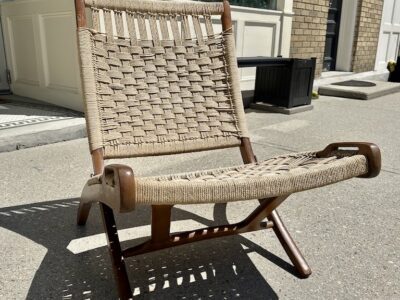 1960s Hans Werner style Folding Rope Chair