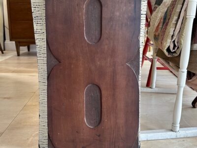 Wooden Letterpress Large no. 8 used in Circus Posters-1950s