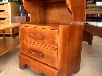 1940s Solid Rock Maple Nightstand by Cushman