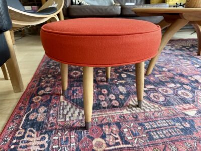 1950s Round Ottoman in Maharam Wool Felt